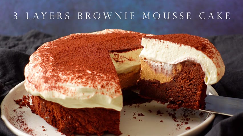 ３層布朗尼咖啡慕斯蛋糕┃3 Layers Brownie Mousse Cake