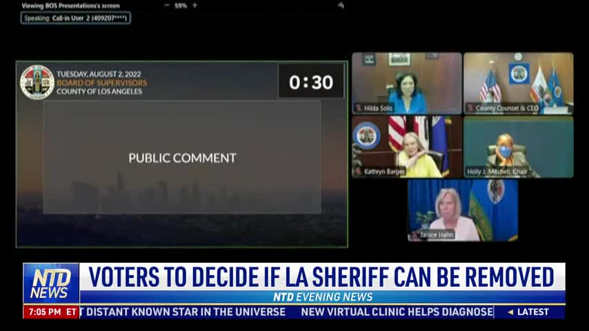 Voters to Decide If Los Angeles Sheriff Can Be Removed