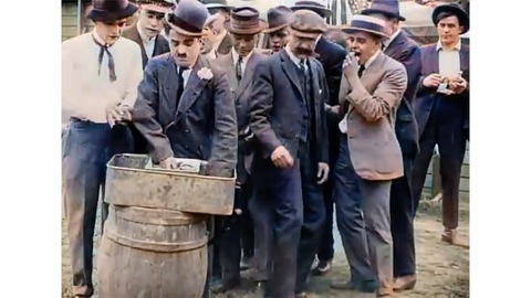 Charlie Chaplin - Mabel's Busy Day (1914) - color