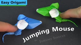 Jumping Mouse -  Easy Origami - Jumps HIGH!