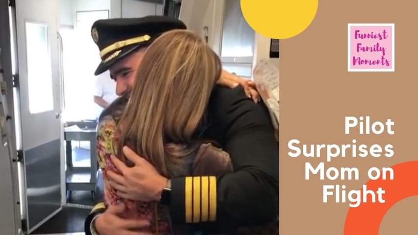Pilot Surprises Mom on Flight