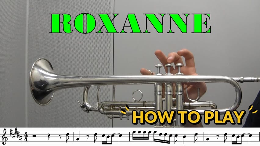How to play ROXANNE on Trumpet (Simple Version) - Arizona Zervas