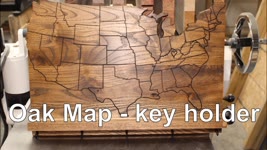 Oak Map - key holder | Making process | CNC Woodworking.