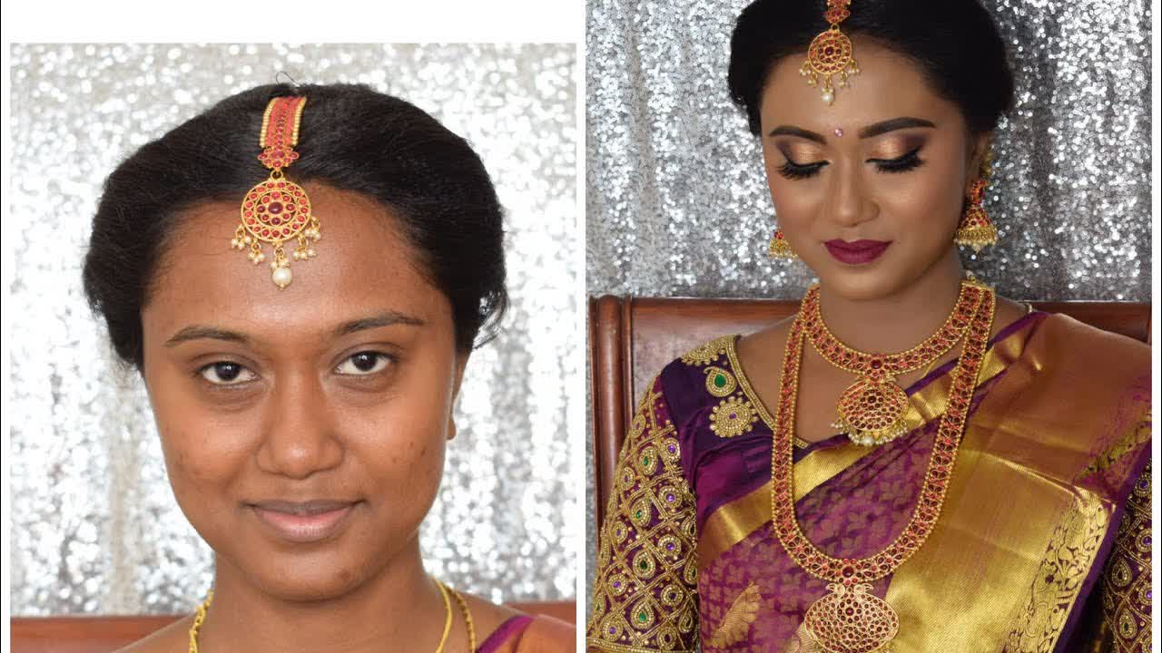 South Indian Muhurtam/Bridal Makeup for Dusky  Deep skin | Instaglam Makeovers