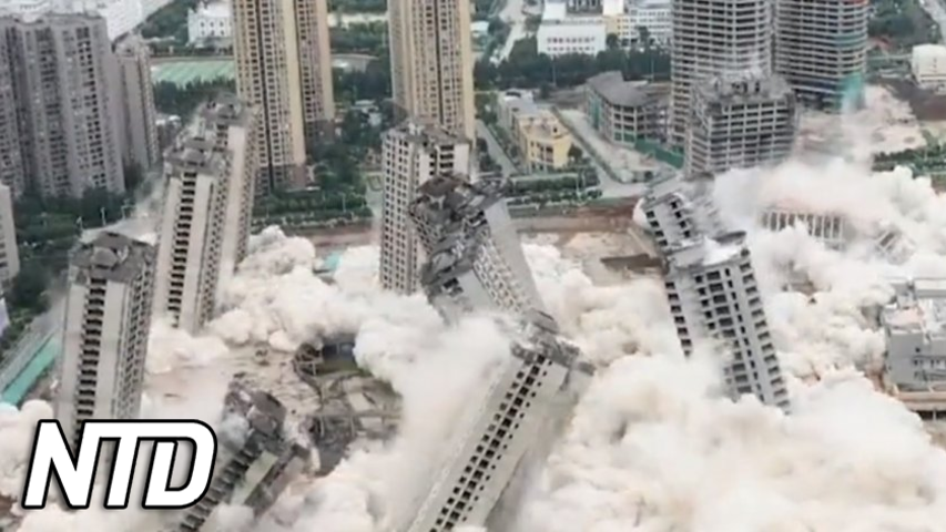 15 byggnader raserades på 45 sekunder i Kina | NTD NYHETER