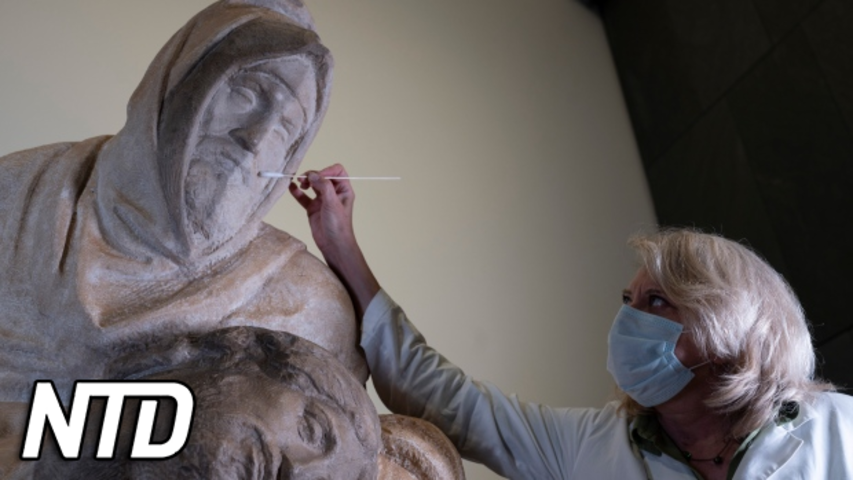 Michelangelos nyrestaurerade skulptur invigd | NTD NYHETER