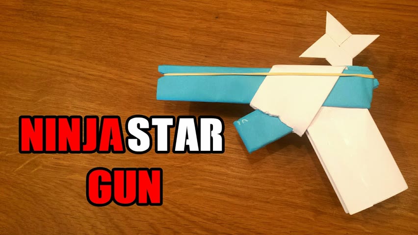 How To Make a Paper Gun That Shoots Ninja Stars - With Trigger
