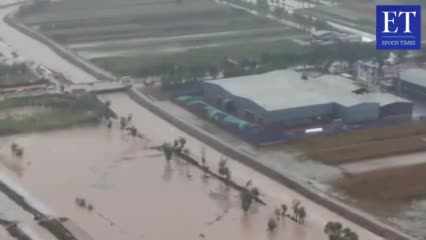 Banjir Parah di Shanxi, Para Korban Tragis Numpang di Truk Kandang Babi Saat Mengevakuasi Diri