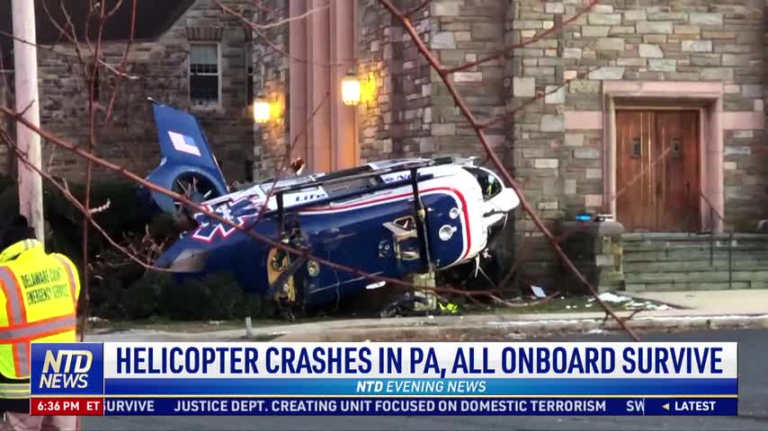 Helicopter Crashes in Pennsylvania, All On Board Survive