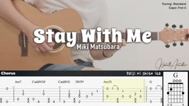 Stay With Me - Miki Matsubara | Fingerstyle Guitar | TAB + Chords + Lyrics