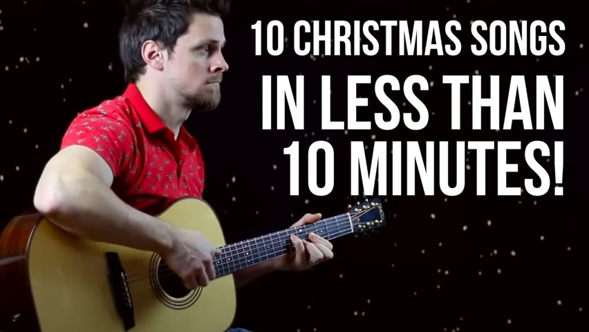 10 Christmas Songs on Guitar In Less Than 10 mins!