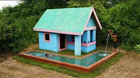 Building Custom Colors House Design, Small Indoor Swimming Pool And Brick Underground Swimming Pool