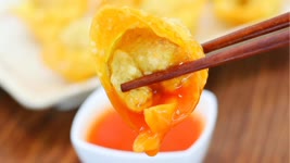 The Crispiest Fried Wonton & Sweet and Sour Sauce  "CiCi Li - Asian Home Cooking Recipes"
