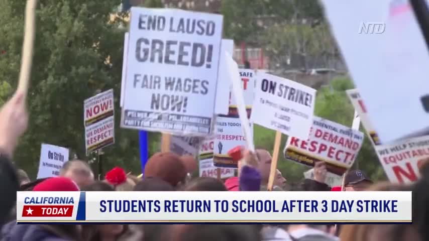 Los Angeles Students Return to School After 3-day Strike, Labor Negotiations Continue
