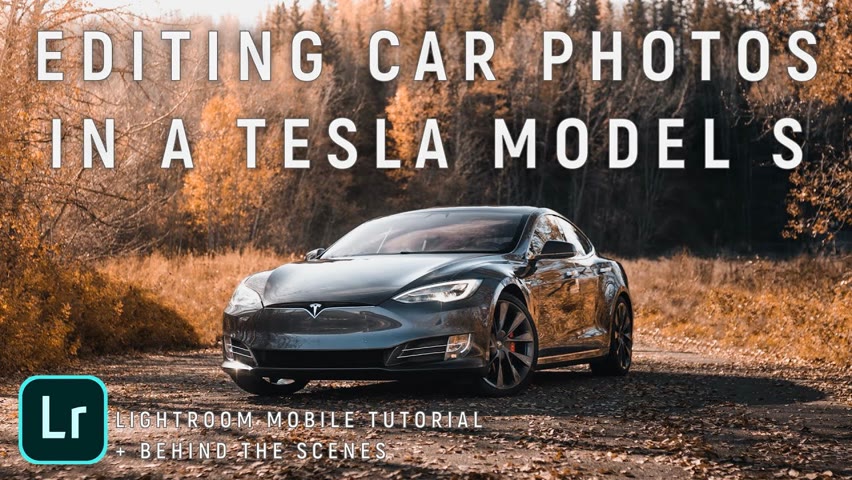 Using LIGHTROOM MOBILE in a Tesla Model S! Car Photography Tutorial