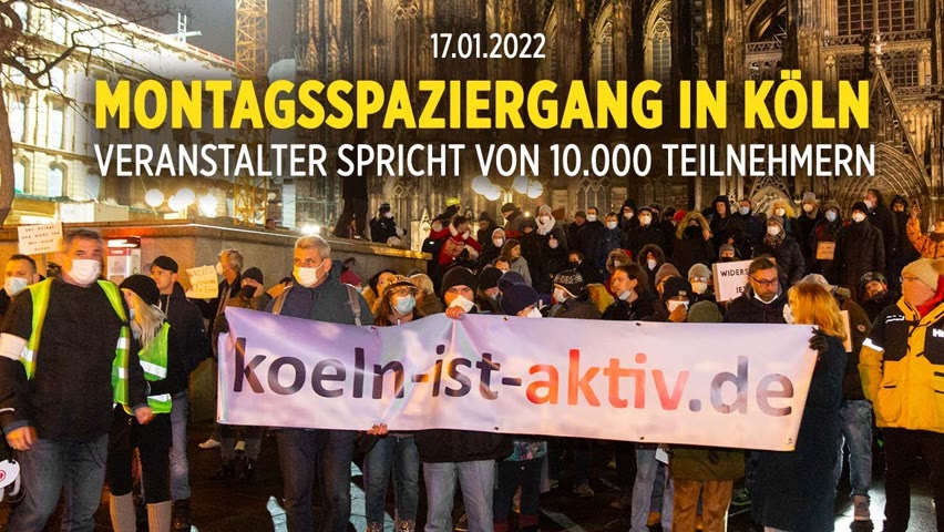 "Köln ist aktiv": Montagsspaziergang bringt Tausende auf die Straße – Gegendemonstrant "schockiert"
