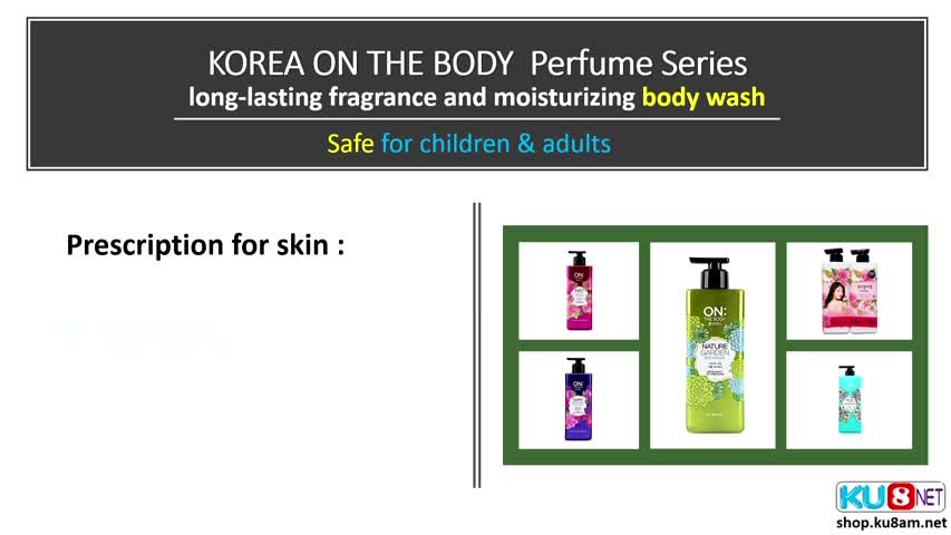 KOREA ON THE BODY Perfume Series |long-lasting fragrance and moisturizing body wash