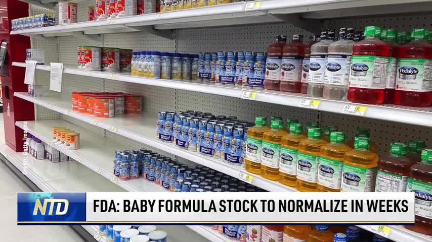 FDA: Baby Formula Stock to Normalize in Weeks