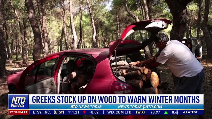 Greeks Stock Up on Wood to Warm Winter Months