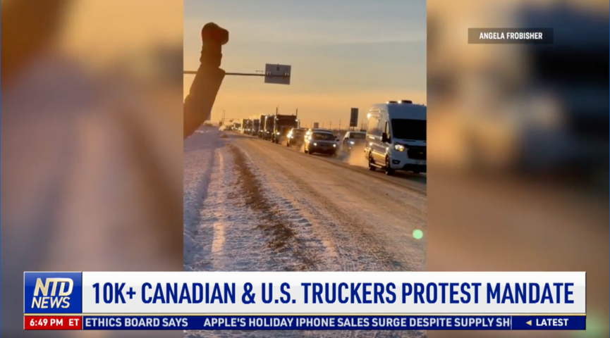 Over 10,000 Canadian, US Truckers Protest Mandate