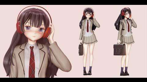 Blender 3.0 - Anime School Girl modeling