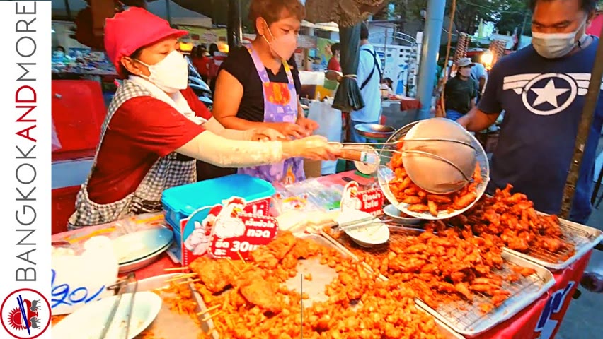 STREET FOOD Market In Bangkok THAILAND Every Friday at Temple