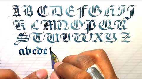 Textualis Quadrata Capitals & Minuscules Calligraphy Alphabet (Traditional) 2022-09-21 14:50