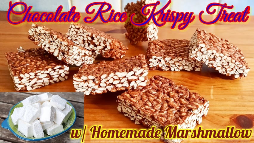 The Best Chocolate Rice Krispy Treat with Homemade Marshmallow Recipe