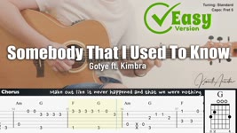 Somebody That I Used To Know (Easy Version) - Gotye ft. Kimbra | Fingerstyle Guitar