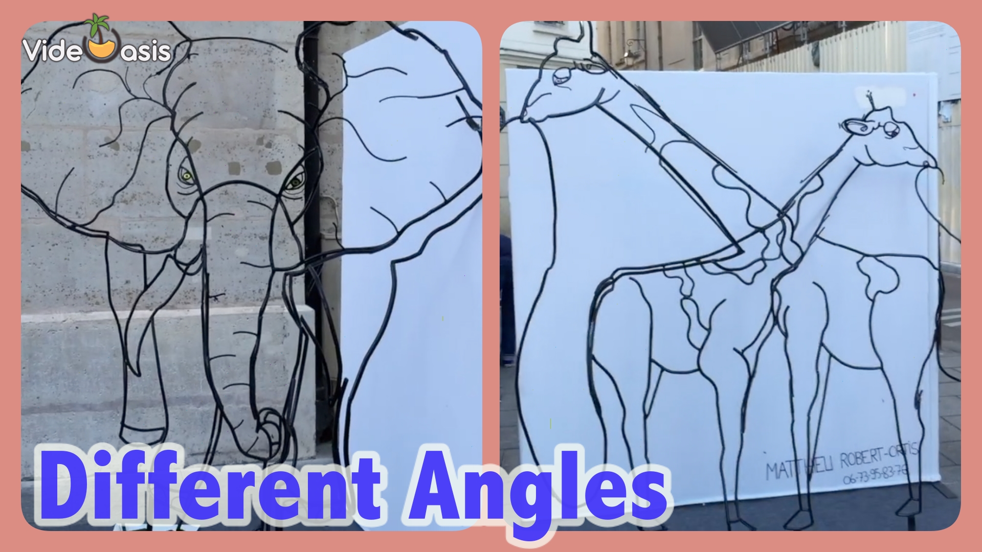 Sculpture Changes Picture At Different Angles ｜VideOasis