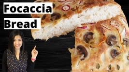 Vegan Focaccia Bread - No Knead Easy Sandwich Bread Recipe