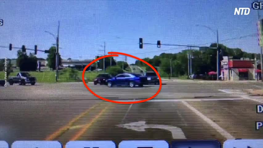 Police Dashboard Camera Catches Man's Heroic Act to Take Control of Wayward Car