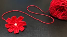 🌺Easy DIY Woolen Flower With Cotton buds - Hand Embroidery Trick - Woolen Flower Craft Ideas