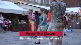 Pepe The Clown - VERY FUNNY clown on street