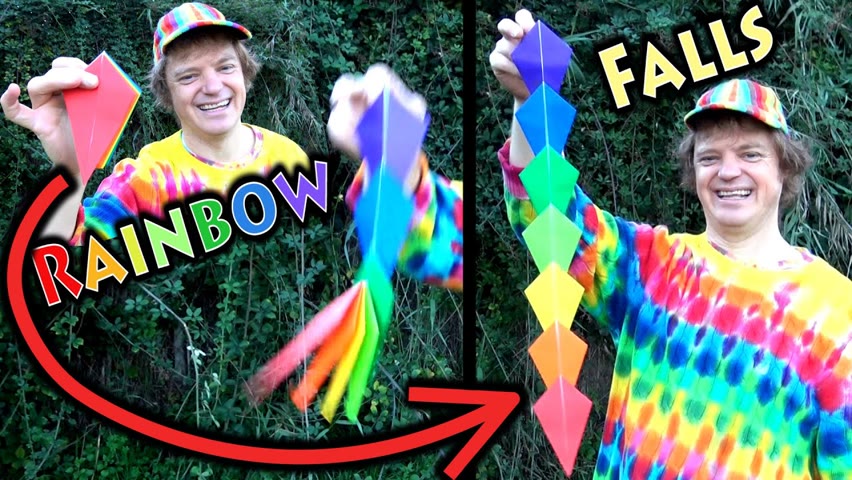 Rainbow Falls 🌈 Deployable Origami Dragon Tail 🐉 Kite Tail 🪁