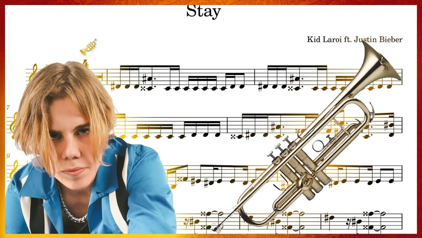 The Kid LAROI - STAY (Trumpet Sheet Music Play Along!) with Justin Bieber