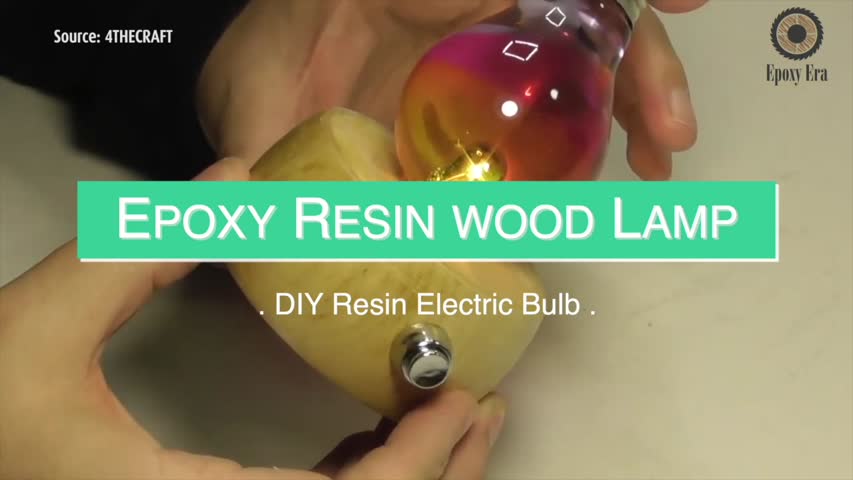 Epoxy Resin wood Lamp -DIY Resin Electric Bulb
