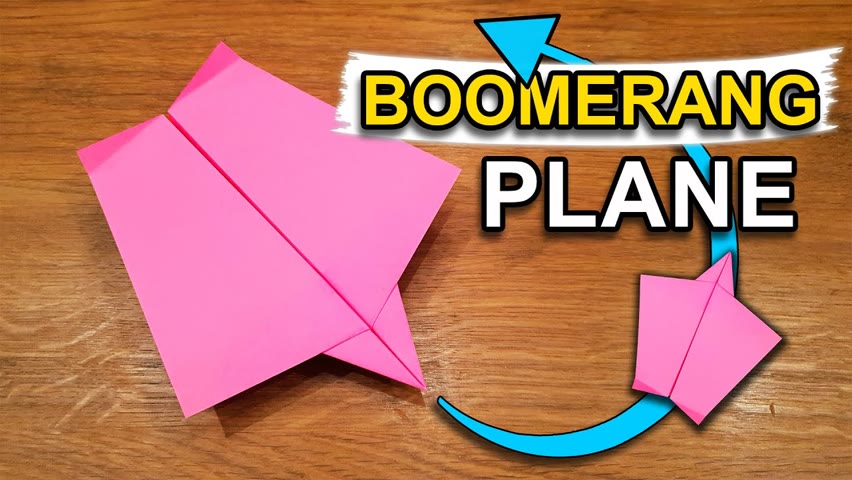 How To Make a Paper Boomerang Airplane | Really Flies Back!