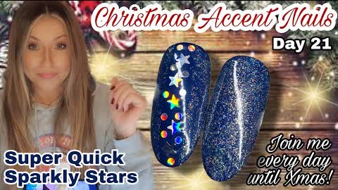 ⭐️ Super Quick Stars! Madam Glam Advent Calendar | Easy Nail Art | New Year's Eve NYE
