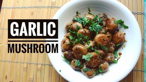 Garlic Mushroom - Easy & Healthy Vegan Recipe
