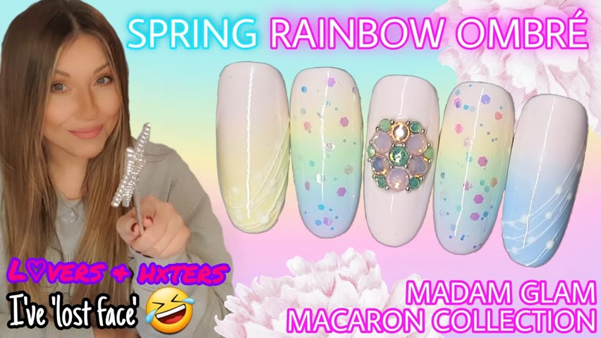 🌈 Easy Pastel Rainbow Ombre | Spring Gel Polish Nail Art Design | Madam Glam | Lovers & Haters