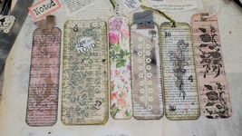 Junk Journal ~ Using Up Book Pages  Ep 13 ~ Easy Bookmarks for Junk Journals! The Paper Outpost! :)