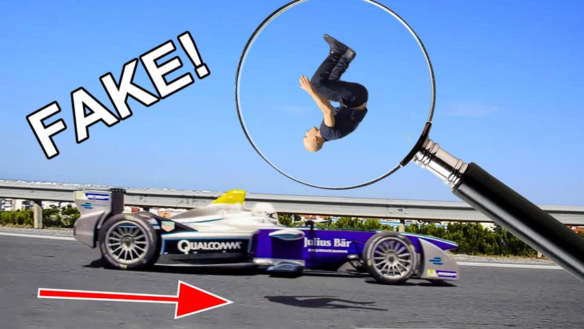 FAKE backflip over speeding car EXPOSED!