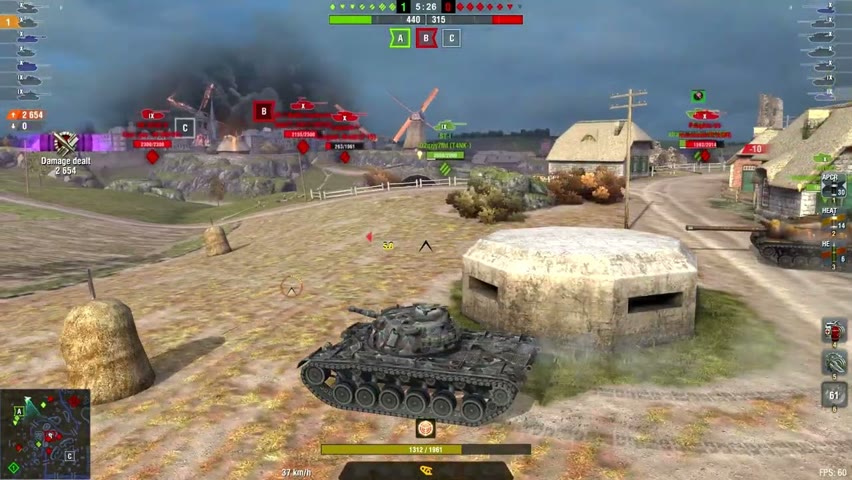 M48 Patton 7835DMG 2Kills | World of Tanks Blitz | thokotan