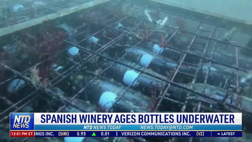 Spanish Winery Ages Bottles Underwater