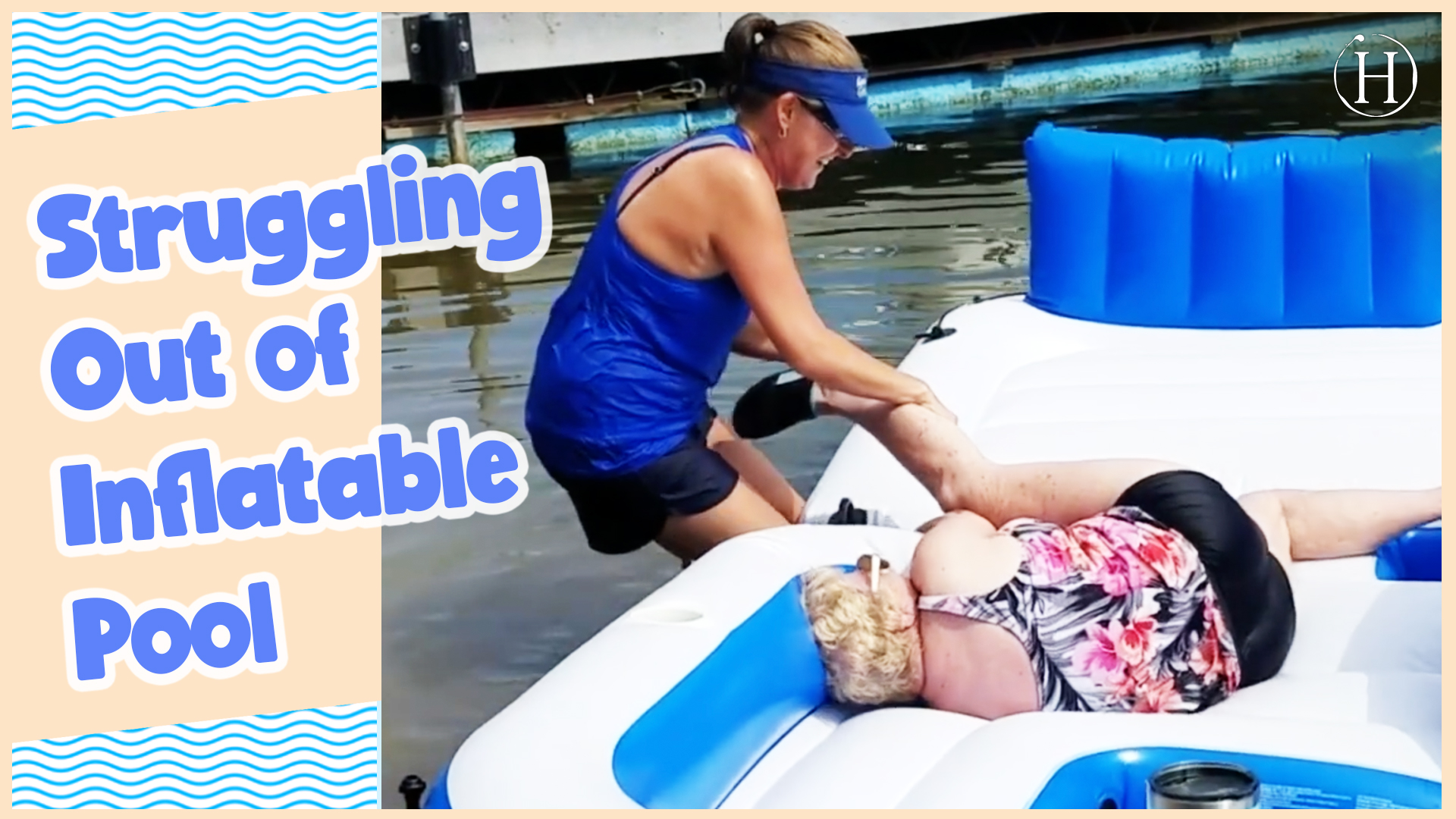 Women Struggle Out of Inflatable Pool | Humanity Life