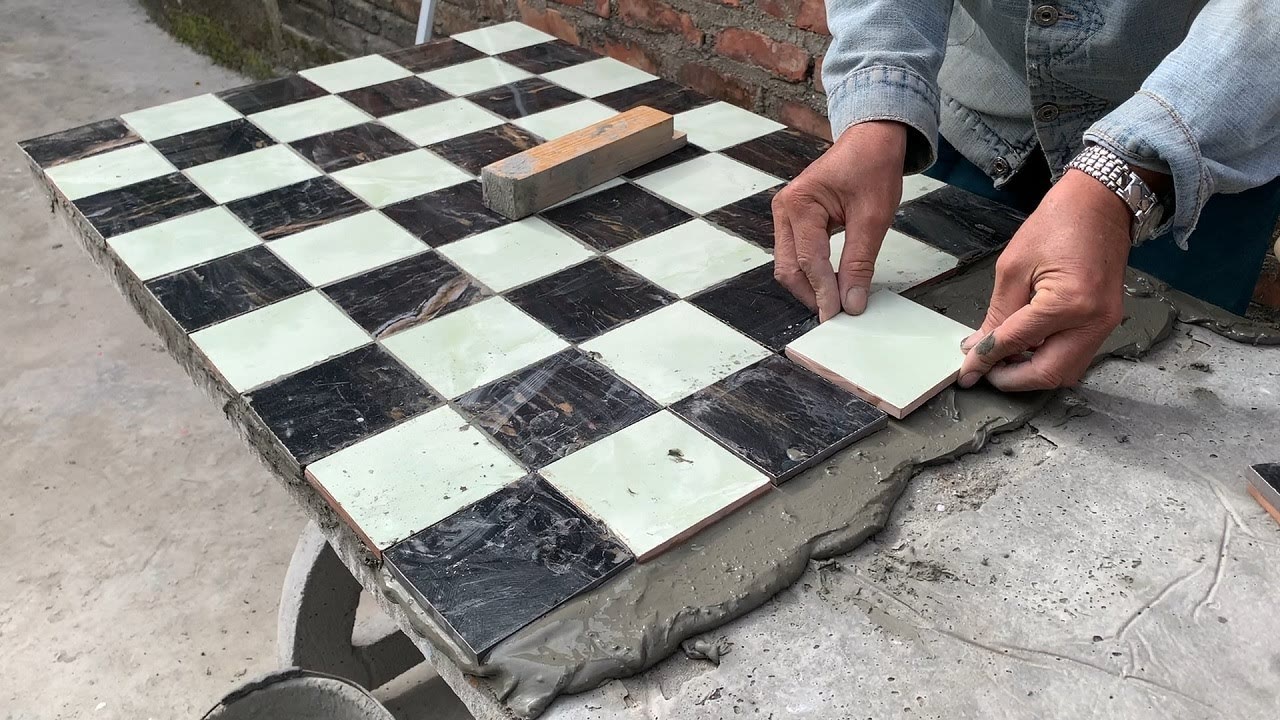 The Most Unique Cement Creative Ideas - How To Making Ceramic Tiles Coffee Table