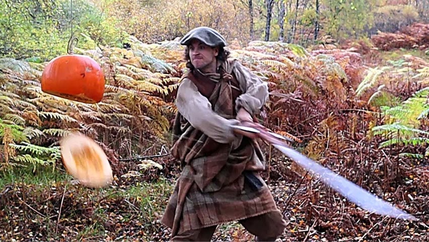 Carving Pumpkins the Highland way- Halloween Special- 17th Century Weapons vs Vegetables