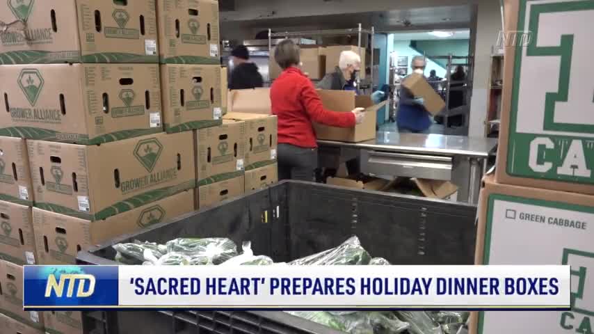 70-Year-Old Prepares Holiday Dinner Boxes at ‘Sacred Heart’