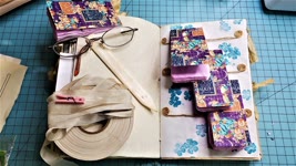 DECORATE A JUNK JOURNAL PAGE with HANGING NOTEBOOKS! Easy Tutorial! The Paper Outpost! :)